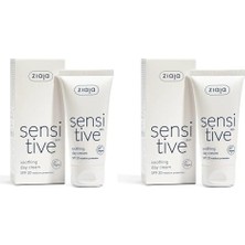 Prime Ziaja Sensitive Yatıştırıcı Gündüz Kremi Spf 20, Hassas Cilt Serisi, 50 ml (2 Paketi)