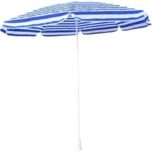 Prime Plaj Şemsiyesi Mavi-Beyaz 200 cm 8 Telli