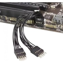 MSP Için USB 2.0 Uzatma Kablosu 9 Pinli 1 Dişi 2 Erkek Y Kablo