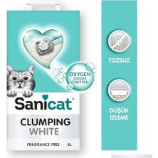 Prime Sanicat Clumping Topaklanan Kedi Kumu (Kokusuz) 8l