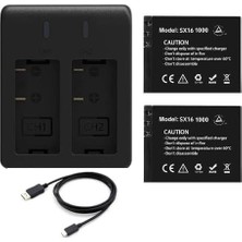 Prime Akaso V50X Aksiyon Kamera Bataryası 2 Batarya + 2'li Şarj Adaptörü