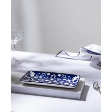 Prime Life Reve Bleu Verve Dikdörtgen Tabak - 22 cm - Mavi/beyaz