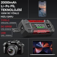 Lokithor J1000 12V 1000AMP Lifepo4 Akıllı Akü Takviye + Powerbank + LED Lamba