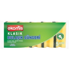 Prime Life Yeşil Sünger Oluklu 5'li Paket Çok Amaçlı Bulaşık Süngeri,oluklu Yüzey Tasarımı (Tırnak Koruma), Bol Köpük Oluşturur, Dayanıklı Sünger Malzeme