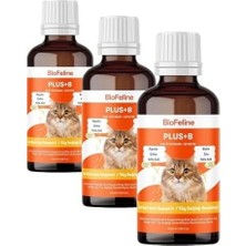Prime Biofeline Kediler Için Plus B Damla 50ML ve Tüy Dökülmesini Engelleyici Biotinli Tüy Sağlığı Damlası (3 Paketi)