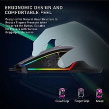 Prime Aula F805 6400DPI Rgb 7 Tuşlu Makro Optik Oyuncu Mouse, Siyah
