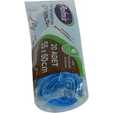 Prime Çöp Torbası Orta Boy 55X60CM 150GR 25MIKRON 30LT Mavi Rulo 20 Adet