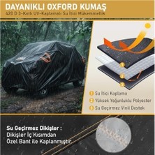 Prime Utv Brandası, Utv Koruma Kılıfı, Örtüsü, Ağır Hizmet Tipi, Su Geçirmez, 4 Mevsim Koruma, Çift Sıra Koltuklu 4-6 Kişilik Için (L-390-175-190CM) Siyah