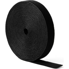 MSP Cırt Sabitleyici Kablo Düzenleyici - 5 Metre x 1cm | Kolay Kullanım, Bahçe ve Ev Için Pratik Çözüm (Siyah)
