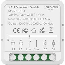 MSP Smart Ikili Wi-Fi Akıllı Anahtar (16A 220V Röle) Iki Yönlü Işık Şalteri Röle Modülü Mobil Uygulama Denetimli Tuya Uyumlu Google Home/alexa Destekli Switch X7014