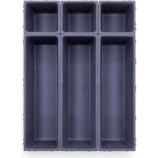 Prime 6'lı Ordina Çekmece Düzenleyici Set (3 Kare + 3 Dikdörtgen) Terra