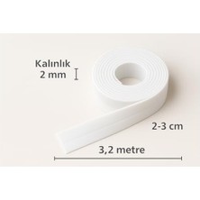 Prime 3.2 Metre Su Geçirmez Bant – Beyaz Kendinden Yapışkanlı Lavabo Duvar Kenar, Küf ve Nem Önleyici