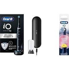 Karok Ticaret Oral-B Io Sense ile Io - 10 Siyah Elektrikli/şarjlı Diş Fırçası + Oral-B Io Gentle Care Siyah Diş Fırçası Yedek Başlığı 4 Adet