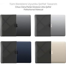 Prime MacBook Air 15,3 ile Uyumlu M5 (A3448) M4 (A3241) M3 (A3114) M2 (A2941) Polikarbonat Sert Koruyucu Çizilme ve Darbe Önleyici Kılıf (Siyah Şeffaf, 15 Inç 2023-2026)