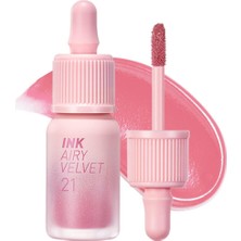 Store Uzun Süre Kalıcı ve Hafif Formüllü, Kadife Bitişli Tint Ink Airy Velvet (21 Fluffy Peach)