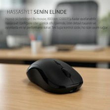Prime IWM-289T 2.4g Kablosuz Optik Mouse | Sessiz Tuş 1000-1200-1600 Dpı Rubber Yüzey Type-C Şarjlı Sağ-Sol El Kullanım Mouse