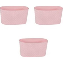 Prime Dekoratif Kapadokya Saksı (Pastel Pembe) 3 Adet