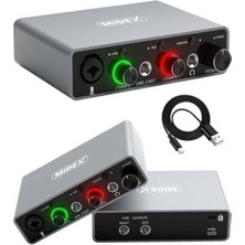Prime GLX-700GR Üst Segment USB Stüdyo Ses Kartı 2 Giriş 2 Çıkış 24BIT/192KHZ