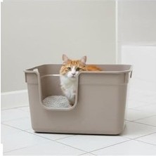 Prime Tanos Yarı Açık Kedi Tuvaleti 54X40X32 - Bej