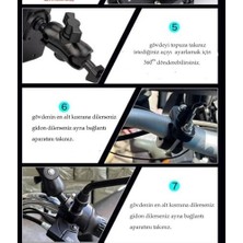 Prime Bisiklet Motosiklet ve Scooter Için Gidon Uyumlu Telefon Tutucu Orjinal Malzeme Yüksek Kalite Güneşlik Tasarımlı Modellere Uyumlu Kolay Kurulum Mt-E