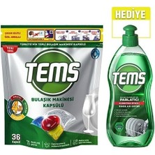 Karok Ticaret Tems Bulaşık Makinesi Kapsülü 36'lı+ Parlatıcı 400 ml Hediyeli