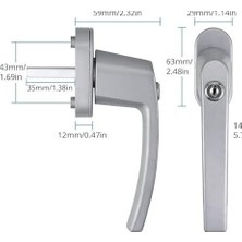 Prime Std Anahtarlı Kilitlenebilir Alüminyum Pvc Pimapen Kolu (Açık Kahve-Altınmeşe)