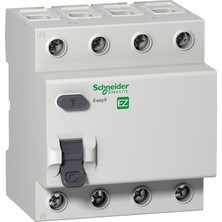 MSP EZ9R05463, 63 Amper, 30MA, Trifaze, Kaçak Akım Koruma Rölesi, 4 Kutuplu (3 Faz+Nötr), Tip Ac