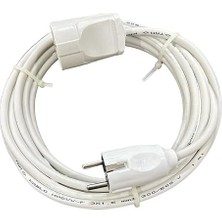 MSP mm Cca Ttr Tekli Beyaz Renk Topraklı Kauçuk Seyyar Elektrik Kablosu (10 Metre)