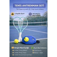 MSP Tenis Seti, 2 Adet 21 Inç Raket, Tenis Topu, Taşıma Çantası, Tenis Antrenman Aparatı, 2 Kişilik Oyun ve Tekli Pratik