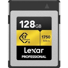 Prime 128GB Profesyonel Cfexpress Tip B Hafıza Kartı Gold Serisi, 1750MB/S'YE Kadar Okuma, Ham 8k Video Kaydı, Pcıe 3.0 ve Nvme'yi Destekler (LCXEXPR128G-RNENG)