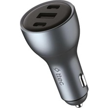 Prime Smartcharger Trio Pd 130W Araç Hızlı Şarj Aleti 2 Usb-C+Usb-A