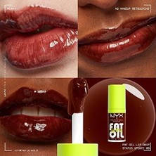 Nyx Professıonal Makeup Yağ Yağı Dudak Damlası, Nemlendirici Dudak Yağı Parlaklığı, Vegan Renkli Formül, 12 Hr'ye Kadar Hidrasyon - Durum Güncellemesi (Zengin Çikolata)