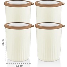 Prime Vakumlu Saklama Kabı Silindir, Kumsal 2, 10 Lt*4'lü