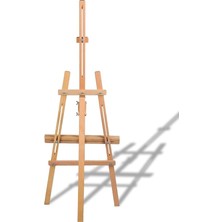 MSP Üç Ayaklı Fırınlanmış Kayın Ahşap Stüdyo Galeri Tipi Demonte Şövale 170 cm
