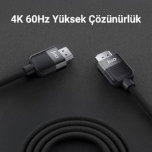 Prime 4K 60Hz 18GBPS Hdr Arc Hdcp Destekli HDMI 2.0 Örgülü Kablo 1 Metre