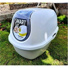 Prime Smart Kapalı Kedi Tuvaleti - Gri 53 cm