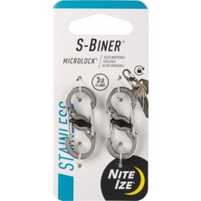 MSP Edelstahl-Doppelkarabiner S-Biner Microlock (2er Pack)
