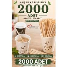 MSP Karıştırıcı 2000 Adet Çay Kahve Karıştırma Çubuğu Tahta Karıştırıcı Tahta Kaşık