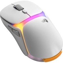 Prime Oyun Modeli O3 Kablosuz Oyun Faresi - Infiniteplay Değiştirilebilir Pil Sistemi, 8k Yoklama, 130M Tıklama Optik Anahtarları, Ultralight 66G, 30K Dpı Optik Sensör, Rgb - Beyaz