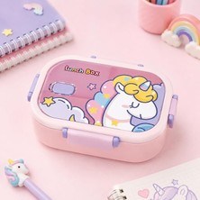 MSP Bölmeli 304 Paslanmaz Çelik Çocuk Beslenme Kabı, Kilitli Lunch Box,pembe