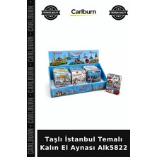 Carlburn Özel Üretim Hediyelik Aksesuar Taşlı Istanbul Temalı Kalın El Aynası ALK5822