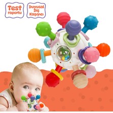 Prime Life Bebek Montessori Duyusal Diş Kaşıyıcı Top, Motor Beceri Gelişim Oyuncağı