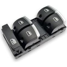 Sol Ön Dörtlü Cam Düğmesi Krom 4F0959851H A3 Sportback ile Uyumlu 2009-2012