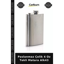 Carlburn Özel Üretim Kamp Cep Hediyelik Erkek Paslanmaz Çelik 4 Oz Tekli Matara ALK43