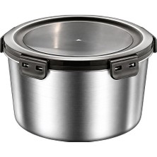 Chavin 304 Çelik 600 ml Yuvarlak Yemek Meyve Et Buzdolabı Beslenme Saklama Kabı MT324
