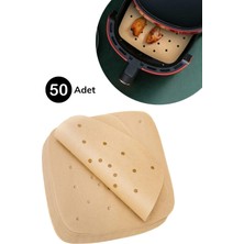Prime Life 50 Adet Air Fryer Pişirme Kağıdı Tek Kullanımlık Hava Fritöz Yapışmaz Yağlı Kağıt Delikli Model