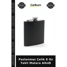 Carlburn Özel Üretim Cep Taşınabilir Paslanmaz Çelik 8 Oz Tekli Matara ALK48