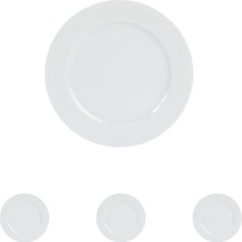 Prime 04ALM003092 Sing Yemek Tabağı, Porselen 4lü Paket