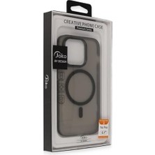 Prime & Aksesuar 14 Pro Için ile Uyumlu Arka Kısmı Mat Açılır Metal Kamera Çerçeveli Stantlı Anti Frost Kılıf (Mavi)
