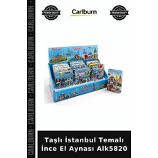 Carlburn Özel Üretim Hediyelik Şık Kompakt Aksesuar Taşlı Istanbul Temalı Ince El Aynası ALK5820